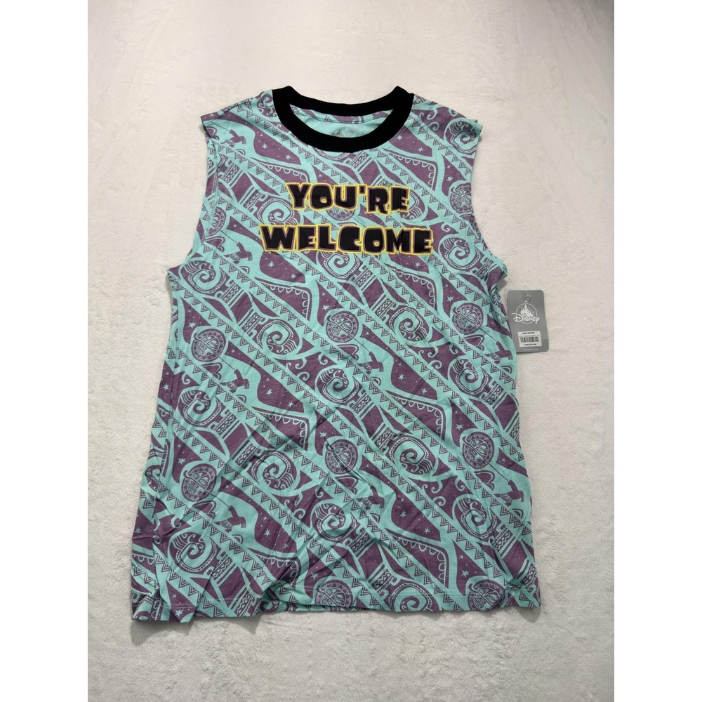 Disney Shirt Mens Small Multicolor Moana Maui You're Welcome Graphic Tank Top